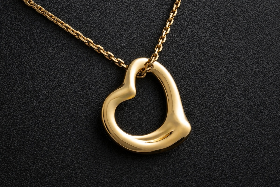 Tiffany & Co. Herz Anhänger Elsa Peretti Open Heart in 750er Gelbgold 