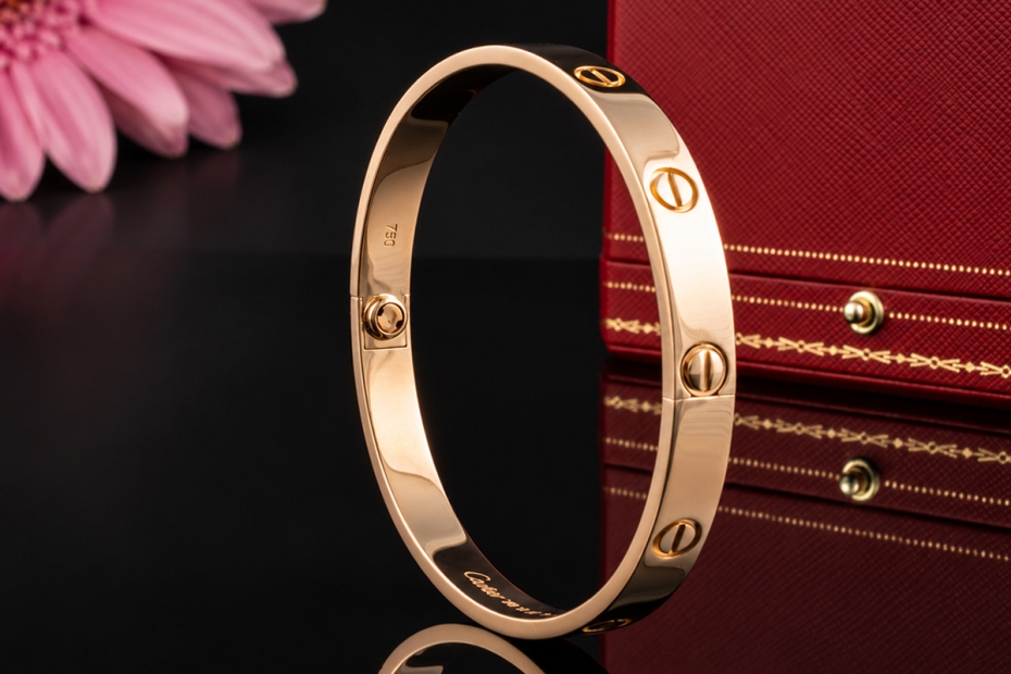 Cartier Love Armreif Armband Bracelet in 750er Roségold Größe 18 OVP 