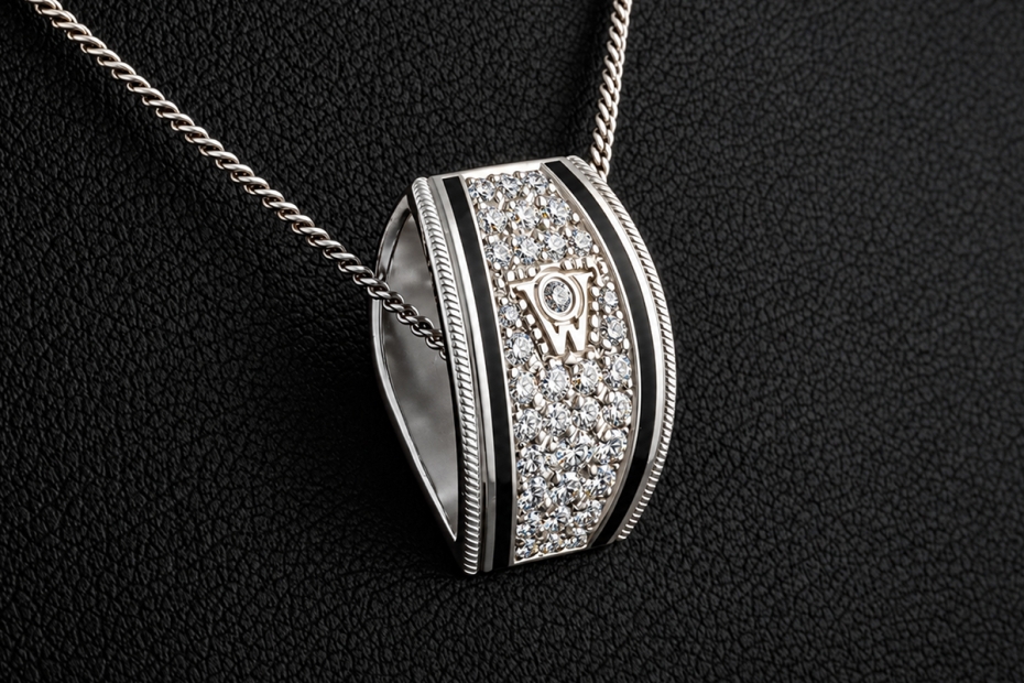 Wellendorff Margarit Anhänger mit Diamanten in Weißgold 750 Ref. 9 9276 