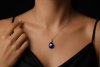 Fabergé Anhänger Gold Ei-Medaillon Herz Versteck Diamanten Emaille Blau 
