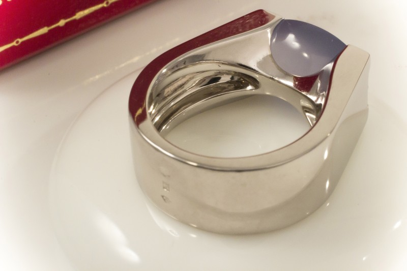 Cartier Cartier Tankissime Chalzedon Ring 1999 Massiv in 750er Weißgold mit OVP 