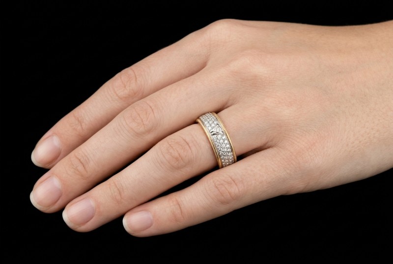 Wellendorff Ring Sternennacht Diamanten Drehring Gelbgold Weißgold 750 