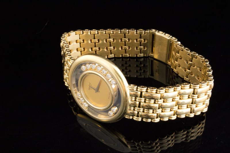 Seltene Chopard Happy Diamonds VollGold mit Brillanten 