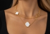 Zoccai 1839 Venice Collier mit geflochtenem Perlmutt in 750er Roségold 