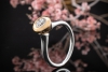 Spektakulärer Solitär Ring 0,47 Ct Weißgold mit Rotgold Fassung LP 5.980 
