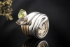 Georg Hornemann Ring Schlange Peridot Rauchquarz 750er Roségold Weißgold 