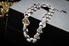 Barakà Armband Gliederarmband mit Diamanten Massiv Weißgold Gelbgold 750 