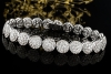 Armband Rundelemente mit Diamanten Goldschmiedearbeit in 750er Weißgold 