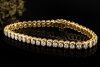 Klassisches Luxus Tennisarmband Armband 4,35 Ct. Diamanten Gelbgold 750 