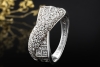 Mauboussin Paris Ring Crossover Design mit Diamanten in 750er Weißgold 