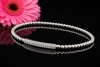Stretch Armband Kugelarmband flexibel mit Diamanten in 750er Weißgold 