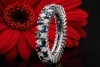 Kreativer Memoire Ring mit Diamanten und Saphiren Weiß Blau in Weißgold 