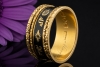 Antiker Trauerring Mary Christmas 1818 Ring Schwarz Gold in Gelbgold 750 