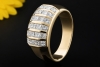 Exklusiver Wempe Ring Eckige Diamanten im Carreeschliff in Gelbgold 750 