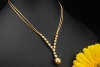 Y-Collier Goldene Südsee Perle und Diamanten Handarbeit in Gelbgold 750 
