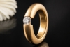 Massiver Solitär Ring Spannring mit Diamant 0,52 Carat in 750er Roségold 