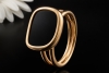 Roberto Coin Ring Schwarze Jade Asymmetrisches Design in 750er Roségold 