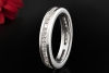 Memoire Ring Eckige Princess Cut Diamanten 1,20 Carat in 750er Weißgold 