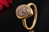 Hollfelder Creations Ring Tropfen mit braunen Diamanten in Roségold 750 