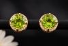 Hollfelder Creations Peridot Ohrstecker mit Diamanten in 750er Gelbgold 