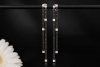 Black & White Lange Ohrringe mit Diamanten Schwarz Weiß in Weißgold 750 