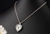 Traditionelles Jagdschmuck Collier Hollfelder Fuchszahnherz in Weißgold 