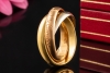 Trinity de Cartier Ring Klassisches Modell Gold Tricolor Gr. 53 Full Set 