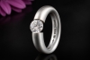 Niessing Spannring Solitär Ring Rund Diamant Brillant 1,06 Ct Platin 950 