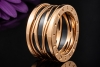 BVLGARI B.zero1 4-Band Ring Zaha Hadid in Roségold mit schwarzer Keramik 