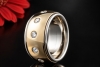 Exklusiver Drehring mit 11 Brillanten Massiv in Gelbgold & Weißgold 750 