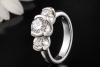 Trilogie Brillantring 1,78 Carat natürliche Diamanten in 750er Weißgold 