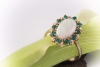 Kreatives Ringdesign Ring mit Opal und Smaragd in 585er Gold 