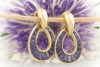 Hans Dieter Krieger Ohrringe Clip Ohrstecker mit Iolith in Gelbgold 750 