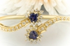Herz Saphir Armreif Diamant Armband Goldschmiedearbeit 750 Gelbgold 