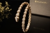 BVLGARI Serpenti Viper Armreif Armspange mit Diamanten Roségold Full Set 