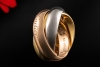 Trinity de Cartier Ring Klassisches großes Modell in 750er Gold Tricolor 