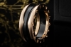 BVLGARI B.zero1 2-Band Ring Schwarze Keramik in 750er Roségold Full Set 