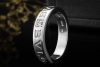 BVLGARI B.zero1 Ring Essential Band Solitär Diamant in Weißgold 750 OVP 