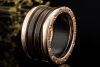 BVLGARI B.zero1 Ring 4-Band Marmor Braun Naturstein 750er Roségold Gr 56 
