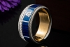 Wellendorff Ring Blaue Lagune Drehring Weißgold mit Diamanten Full Set 