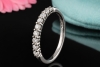 Tiffany & Co Forever Halbmemoire Ring mit 9 Diamanten in 950er Platin 51 