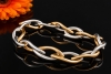 Clioro Armband Italienische Bicolor Handarbeit Weißgold und Roségold 750 