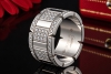 Cartier Tank Française Ring Breites Modell mit Diamanten in Weißgold 750 