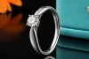 Tiffany & Co. Harmony Solitär Ring Diamant 0,34 Ct 950er Platin Full Set 
