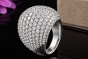 Hollfelder Prachtvoller Cocktailring mit 5 Ct. Diamanten in Weißgold 750 