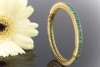Smaragd Armreif 5 Carat Smaragde Emerald Bracelet in 750er Gelbgold 
