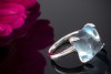 Moderner Blautopas Ring Kunstwerk mit Top Brillanten Weißgold 750 LP 3590,- 