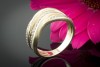 Breiter Gelbgold Ring geschwungen mit Brillanten in 585er Gold 