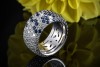 Leo Wittwer Ring mit Brillanten & Saphir Blau Weiß in 750er Weißgold 