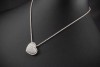 Herz Collier mit Diamanten Brillanten Anschmiegsame Kette 750er Weißgold 